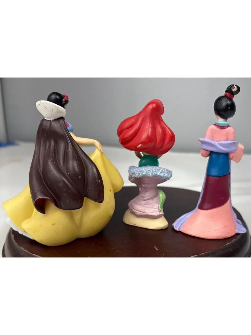 Disney Princess Figurine Set Ariel Snow White Mulan Merida Jasmine Collectibles